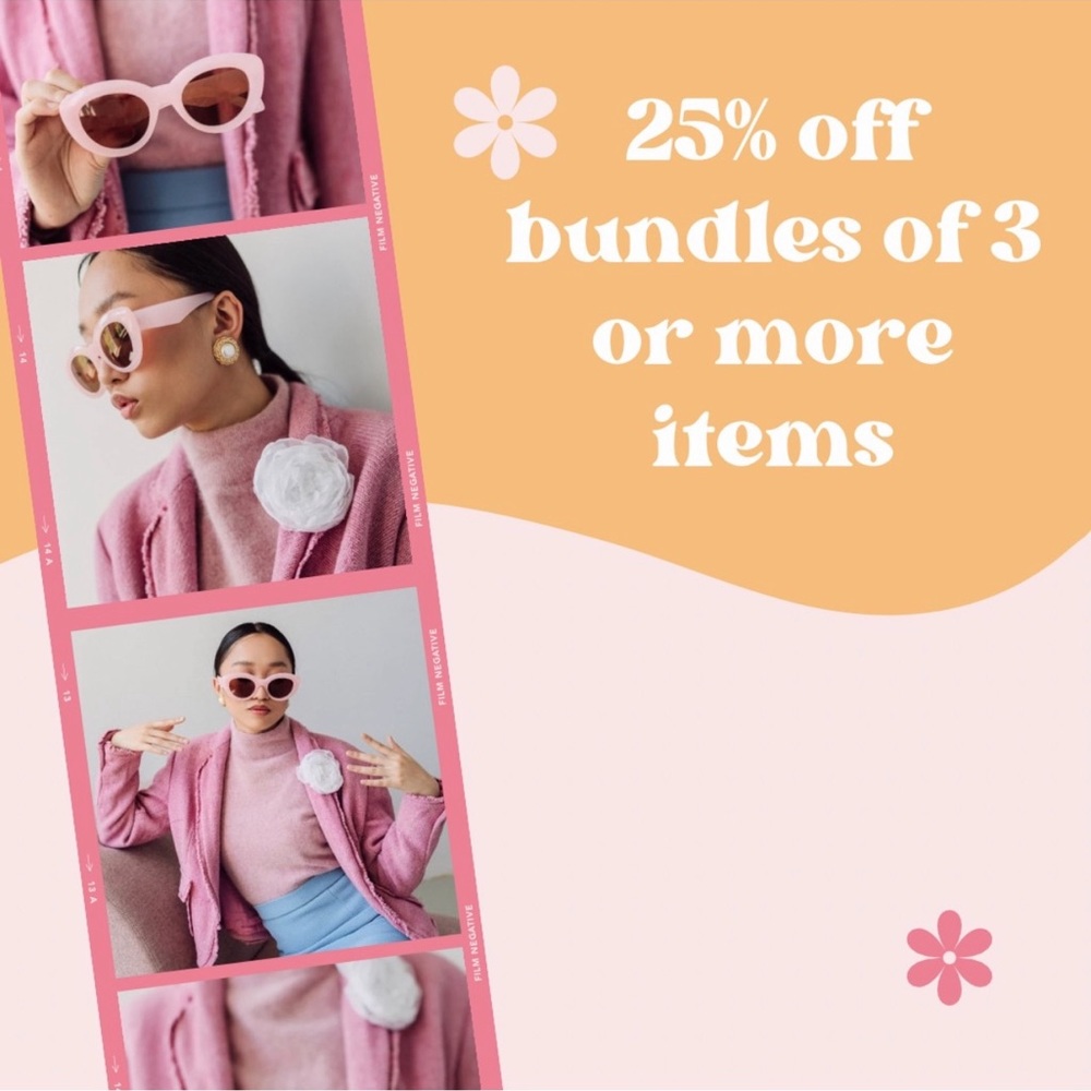 Cream Colored Gold Bow Earrings - Picture 7 of 8